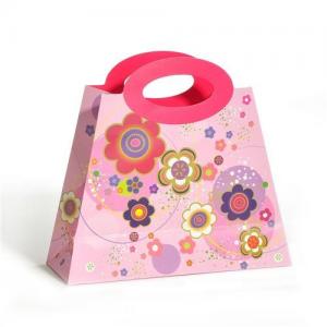 China Custom Promotional Flat Bottom Paper Bags Champion Printing Die Cutting Handles supplier