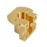 Auto Parts Custom CNC Milling Yellow Anodized Polish Micro Machining 2 Years