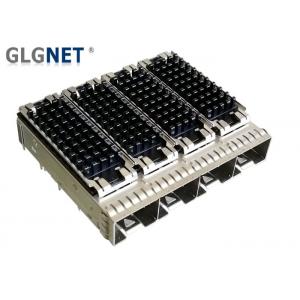 China Multi Port SFP Cage Connector Mates QSFP Cage One Piece Copper Alloy supplier