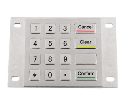 4x4 layout usb metal numeric keypad for kiosk and ATM machines