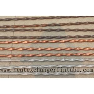 Twisted Stainless Steel , Finned Copper Tube With Higher Heat Transfer Coefficient
