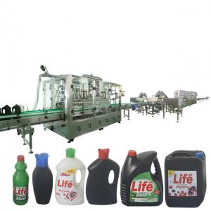 China 6000 Bottles Per Hour Dishwasher Liquid Detergent Bottling Line with 10 Capping Heads supplier