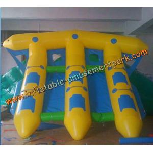 Yellow Inflatable Boat Toys , Inflatable Flyfish Boat Towable 4m x 4m