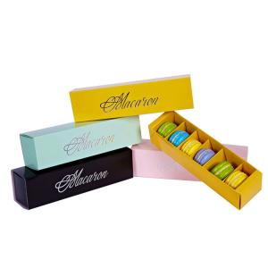 China Food Grade Macaron Packaging Boxes Corrugated Paper Archaize Style Eco Friendly supplier