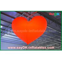 China 1.5m Romantic Led Lighting Red Heart Outdoor Inflatable Decorations For Wedding on sale