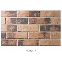 China 3D20-7 Eco - Friendly Brick Veneer Wall , Sintered 3D Exterior Brick Veneer Panels For House Building on sale