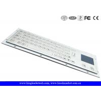 Brushed IP65 Kiosk Metal Industrial Keyboard With Touchpad Panel Mount From The Back
