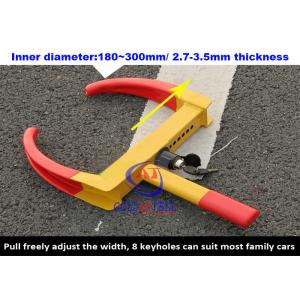 China A3 Steel SUV / Motorcycle /  Motorhome Wheel Clamps Suit Width 180 - 300mm Wheel supplier