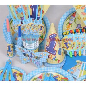 China Boy first birthday Rocket bear birthday Kids Birthday Decoration Set Baby Birthday Party pack supplier