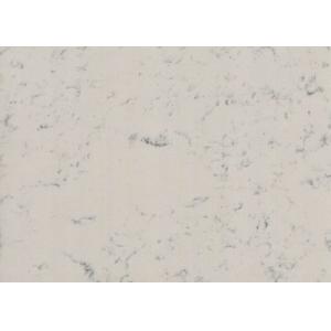 China Polished White Quartz Floor Tiles , Quartz Wall Panels Vanity Tops Mold Resistant supplier