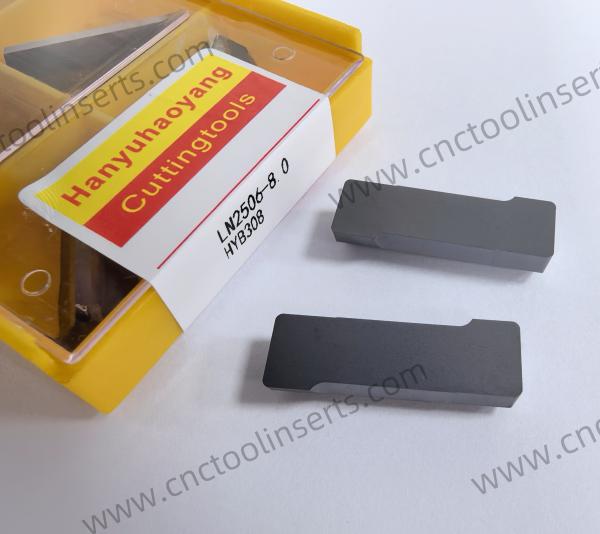 Insertos de fresado CNC con recubrimiento PVD LN2506-8.0 HYB308. Para materiales difíciles de mecanizar, excepto aleaciones de alta temperatura.