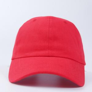 Personalised Cotton Sports Wear Red Dad Caps With Crown Unisex