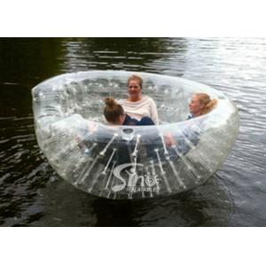 China 3 Persons Bowl shape pool N river transparent inflatable floating sofa for kids N adults outdoor supplier