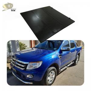Manuel Tri - Fold Tonneau Cover For Ford Ranger T6 2012-2014 Auto Truck Bed