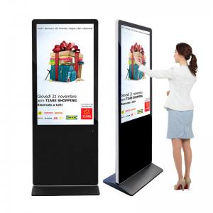 China 55 Inch Floor Stand Android Digital Signage LCD Advertising Touch Screen Totem Kiosk With Remote Managing Software supplier