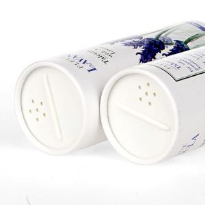 China Tubo del papel de embalaje del polvo con una etiqueta a todo color de la tapa del tamiz de Closeable supplier