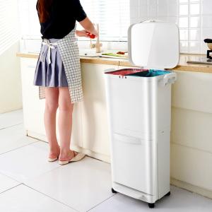 China Double-layer Kitchen Household Dry and Wet Separation with Lid Deodorant Pedal Sorting Trash Can wholesale