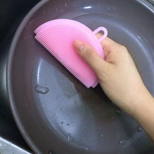 China Antimicrobial Silicone Kitchen Dish Sponge Dishwasher Washing Scrub Vegetable Scrubber Set for Kitchen Bathroom Living Room supplier