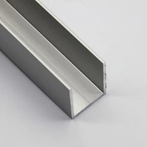 AISI 6082 Aluminium U Channels 200*75mm 2 Inch Silver Anodized Brushed ISO Certificate