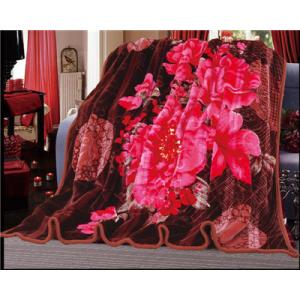 3D Flower Printed Blankets 100% Polyester Soft Touch High Quality