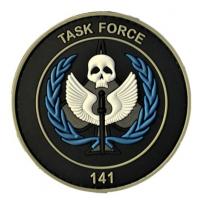 China COD Task Force Custom Rubber Velcro Patches 3D Logo 10C Eco Friendly on sale