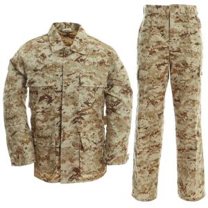 Men's BDU Rip Stop Trouser+Jacket EDC Tactical Combat Pants Military Uniform With Desert Digital Camouflage