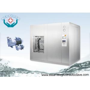 Horizontal Sliding Door 1500 Liters Stainless Steel Pass Through Sterilization Cycle Autoclave