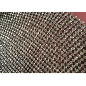 Gunmetal Crystal Rhinestone Metal Sequin Fabric Decoration Cloth CE Approved