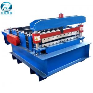 China Blue Automatic Cutting Machine With Leveling Rollers And Hydraulic Cutting Devices supplier