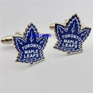 Personalized metal cufflinks custom-made,factory directly customized Maple Leaf shape cufflink, activities gift cufflink