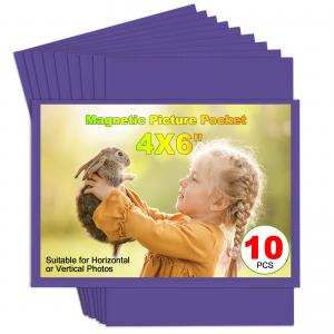 Recyclable Magnetic Photo Frames 6x4 Purple Color Smooth Surface Home Use