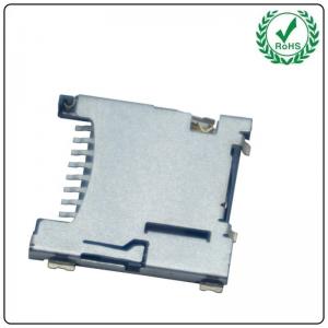 China Push Push Type Micro SD Card Socket , 1.45H 8Pin SMT TF Card Connector supplier
