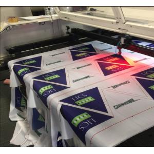 Polyester Fabric Vision Laser Cutting Machine For Flag Display Signage And Banner