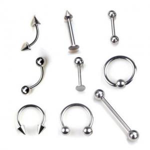 Surgical Stainless Steel Eyebrow Nose Lip Captive Bead Ring Tongue Piercing Tragus Cartilage Earring Body Jewelry