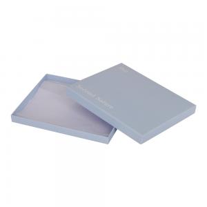 Grey Board Blue Clothing Paper Box Packaging Apparel With Lids And Base 4c Offset Printing