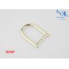 Light Gold Retangle D Ring Buckle Polished Hanging Plating For Skinny Belt