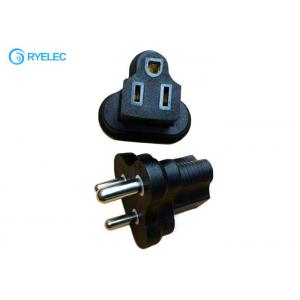 China South Africa Male Plug To Usa Nema 5-15r Adapter Three Hole Socket For Industrial Power supplier