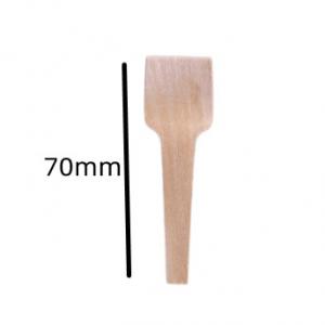 70mm Eco Friendly Disposable Wooden Utensils Mini Wooden Teaspoons 70mm