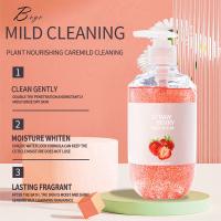 China Mild Cleaning Whitening Shower Gel Strawberry Body Wash For Dry Skin on sale