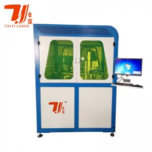 China Automatic CO2 Laser Marking Engraving Machine for Wood Bottle Cap Plug Stoppers supplier