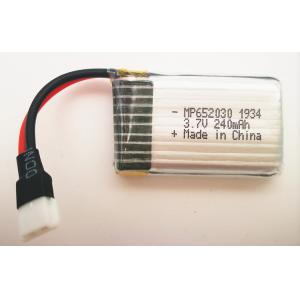 China Toy Drone Lithium Polymer Battery 652030 240mAh 3.7V Lightweight Long Lifespan with KC CB UL supplier