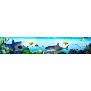 China Ocean Creature 4.5 x 21cm 3D Ruler Lenticular Printing Services For Kid Gifts supplier