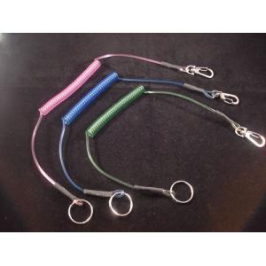 Customized beatuiful colors spiral internal stainless steel coil lanyard tool tether coils