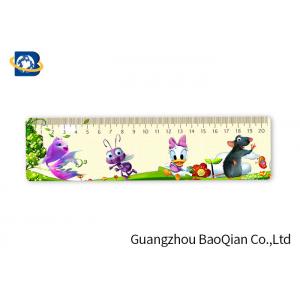 China Kids Stationery Gifts 3D Custom Plastic Rulers , Lenticular Image Printing Beautiful Figure supplier