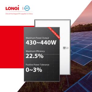 Full Black Firma longi solar Longi Solar Panel Pv Solar Panels Half Cell 430w 435w 440 Watt Solar Paneli