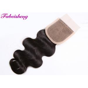 China Brazilian Human Hair Weave Silk Base Closure With Natural Part 8 -18 Inch supplier
