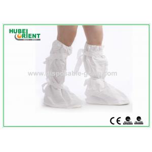 China Blue Polyethylene Shoe Covers Disposable Boot Covers Light-weight For clinic/laboratory supplier