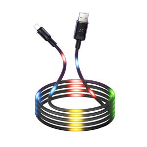 Voice Control Colorful LED Light Up Micro USB Data Cable For Phone Power Data Charger