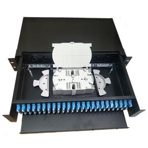 China 2U 48 / 96F Pulling Sc Lc 19 Fiber Optic Patch Panel Rack Mount Data Center Cable Management supplier