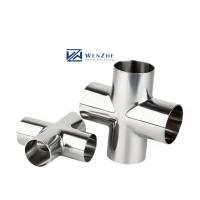 China Equal 304/316 Stainless Steel Welding Cross with Internal and External Mirror Polishing SMS 3A on sale
